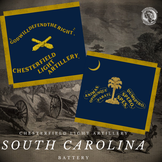"God will defend the right" Chesterfield Light Artillery Flag Stickers