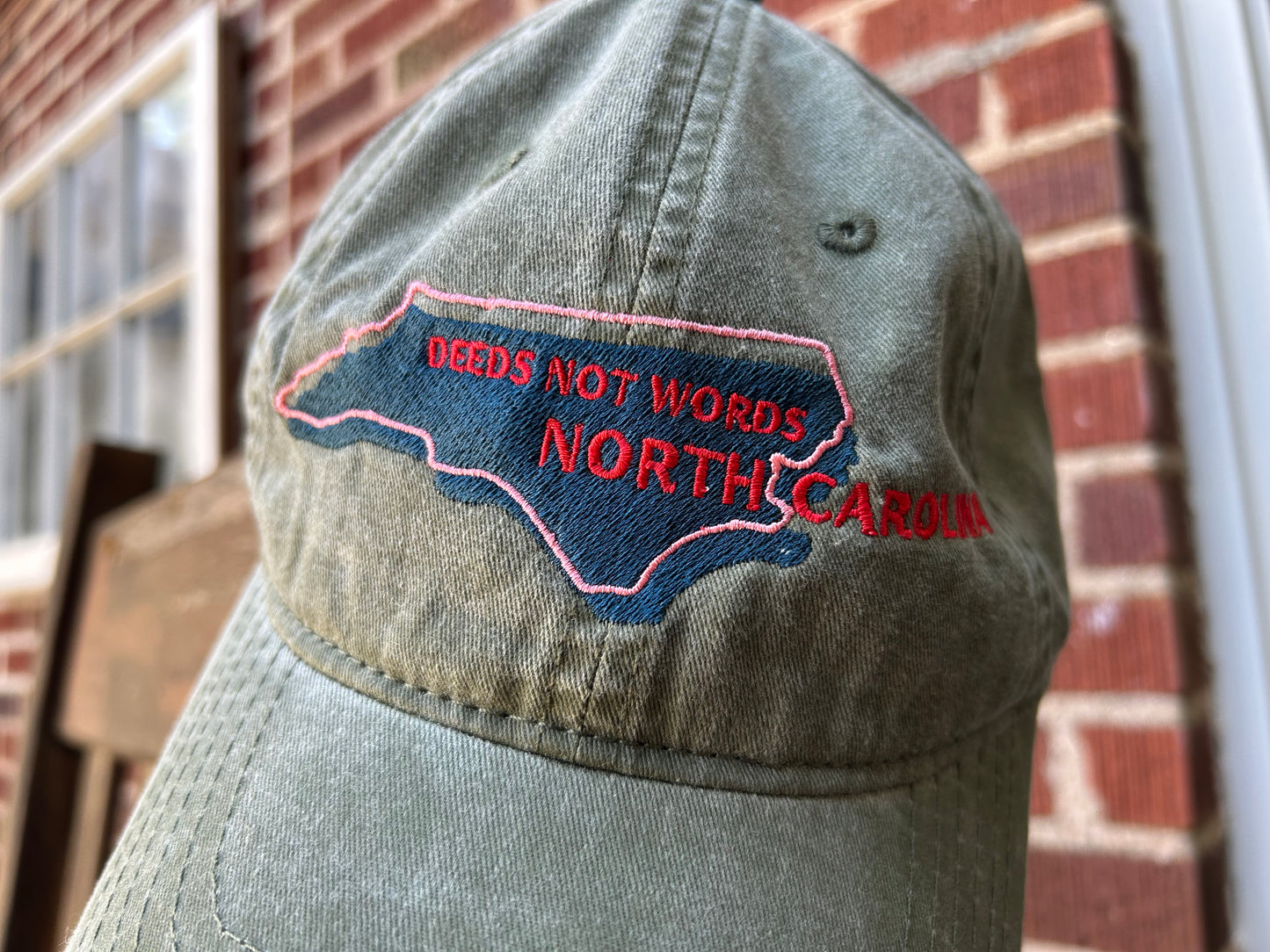 "Deeds not Words" North Carolina Cap