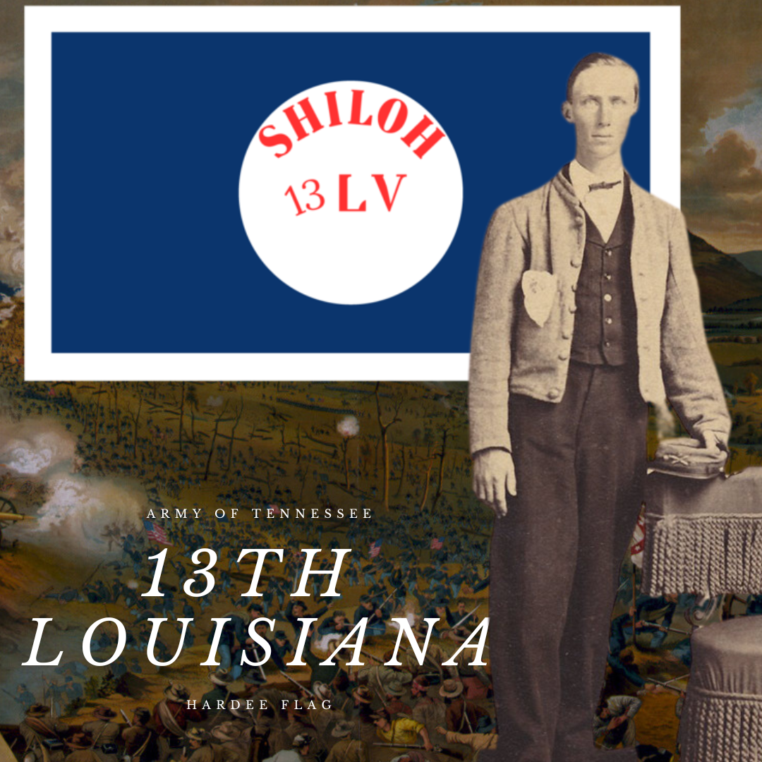 13th Louisiana Infantry Hardee Flag Stickers