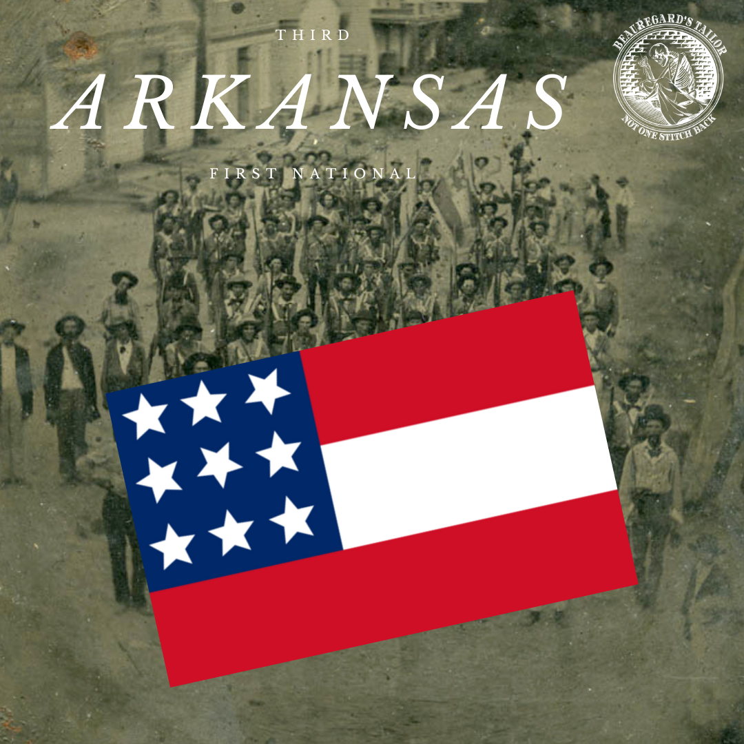 3rd Arkansas - Hempstead Rifles Flag Stickers