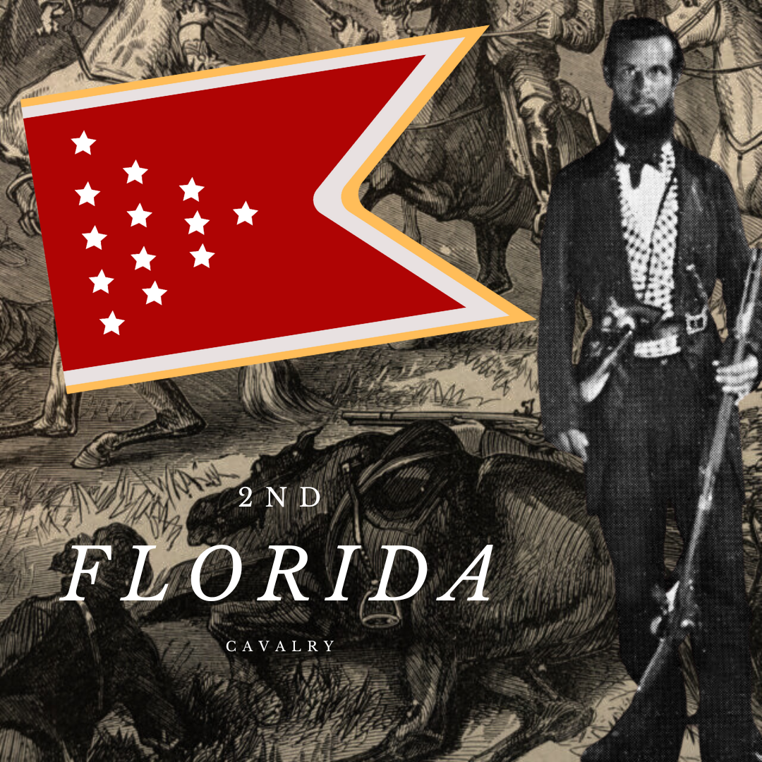 2nd Florida Cavalry Flag Stickers/Magnet