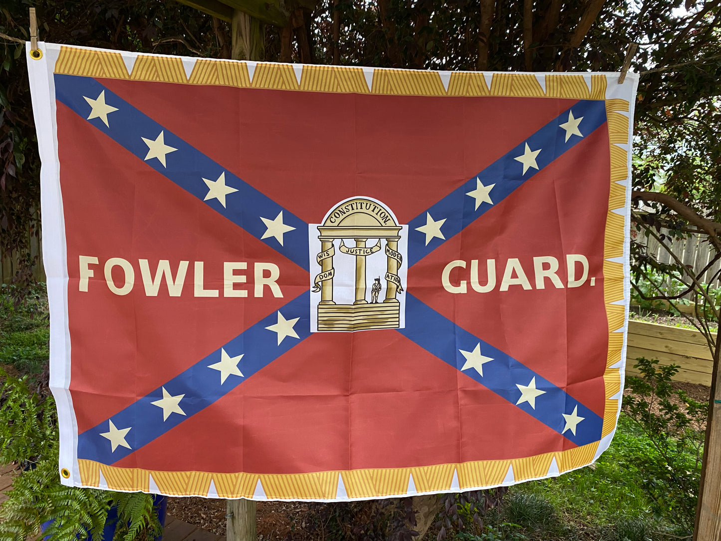42nd Georgia 15 Star Battle Flag House Flag