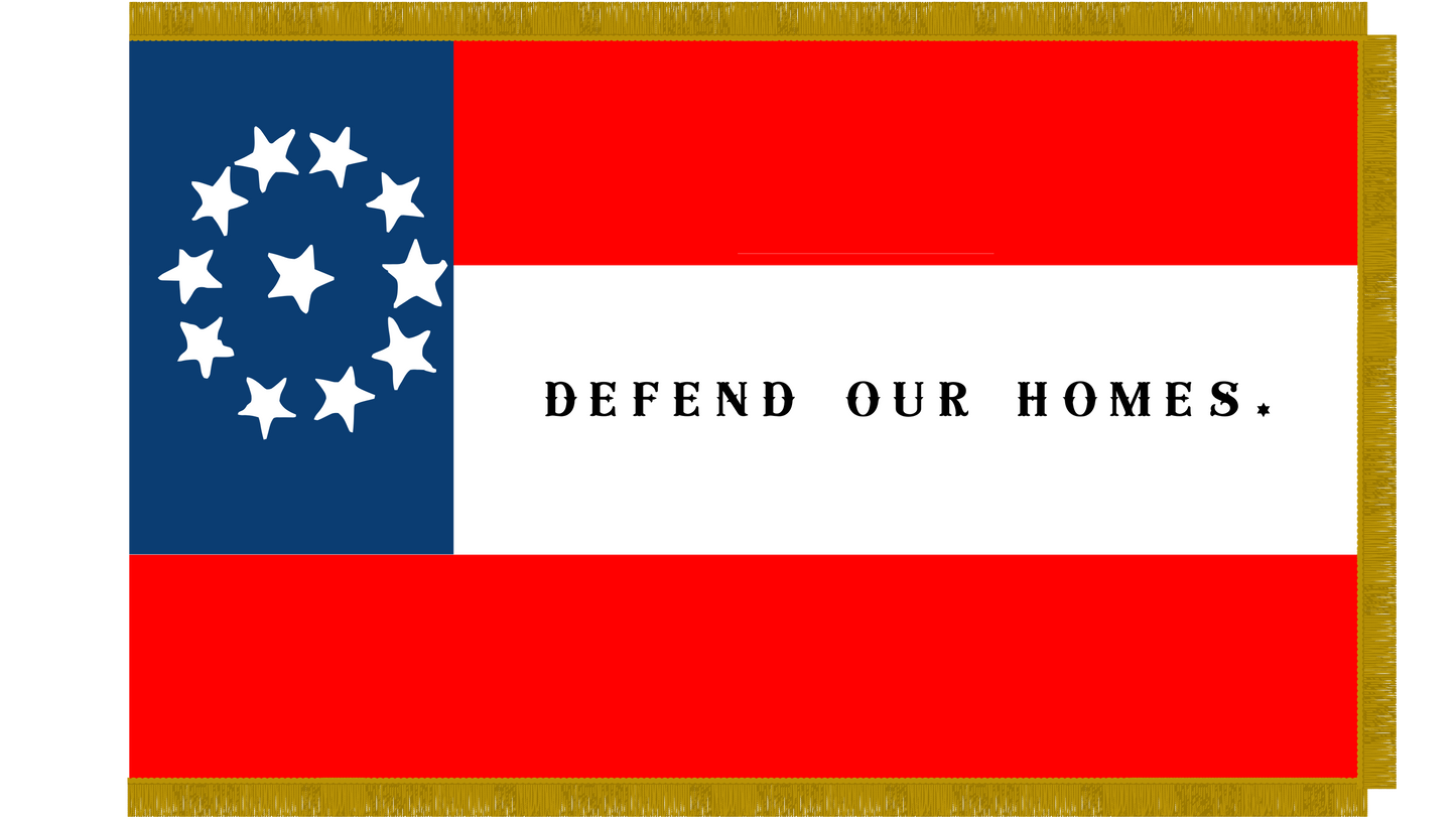 "Defend our homes" Rockingham County Flag Stickers/Magnet