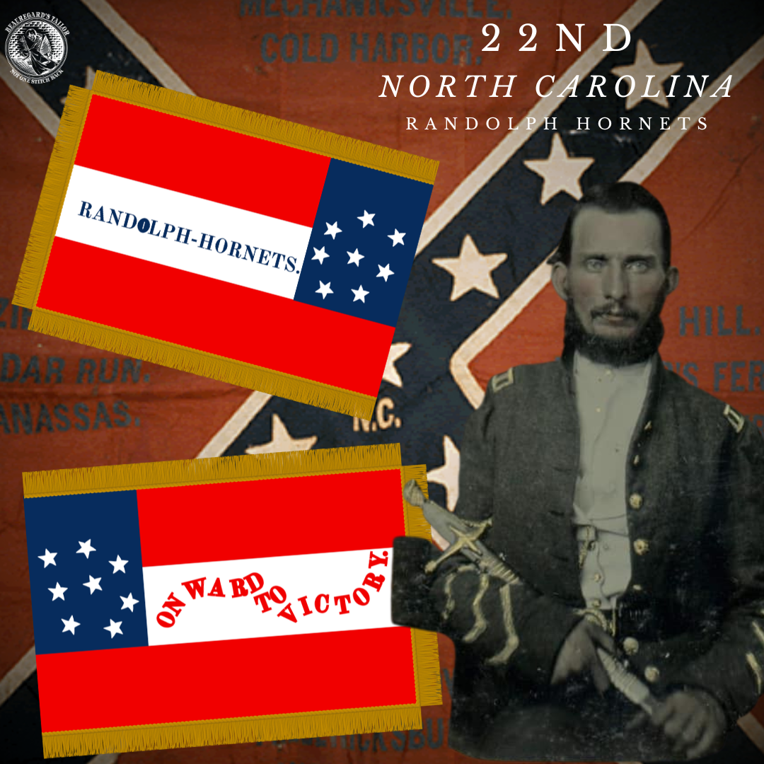 22nd North Carolina Infantry - Randolph Hornets Flag Stickers/Magnet