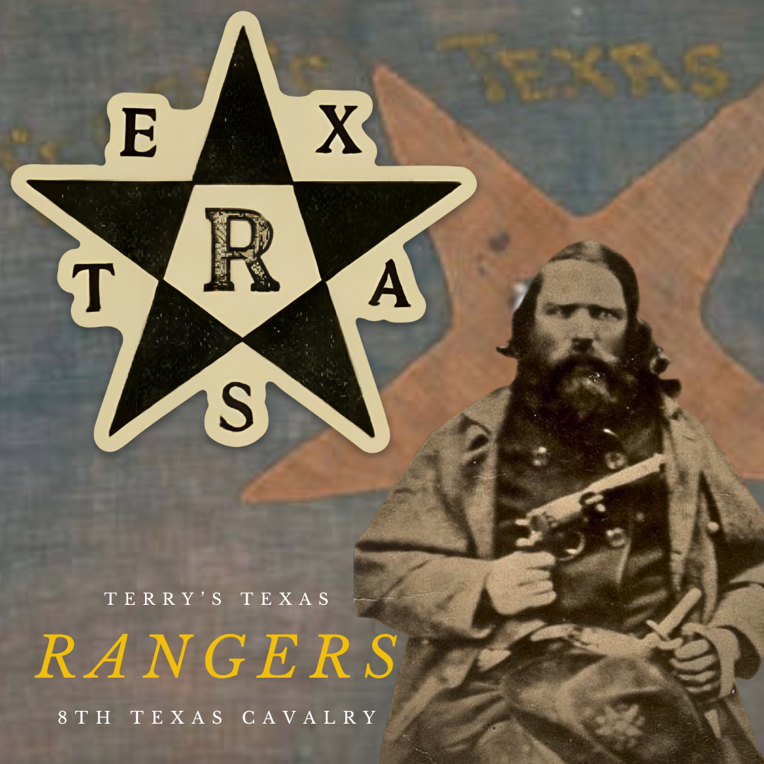 Terry's Texas Rangers - 8th Texas Cavalry Flag Stickers/Magnet Set