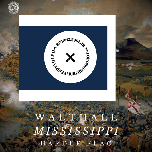 Walthall's Mississippi Brigade Hardee Flag (Possibly 24th Mississippi) Flag Stickers