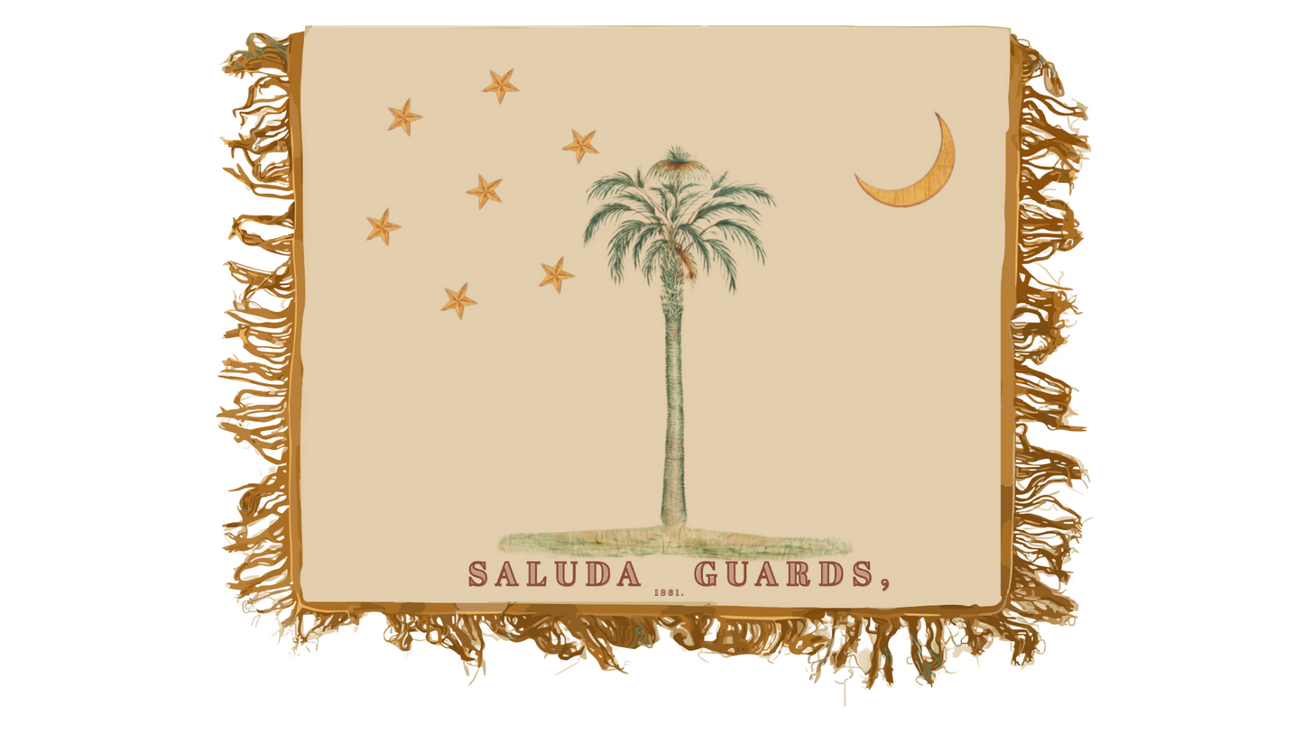 1st South Carolina Volunteers - Company O - Saluda Guards Flag Stickers/Magnet