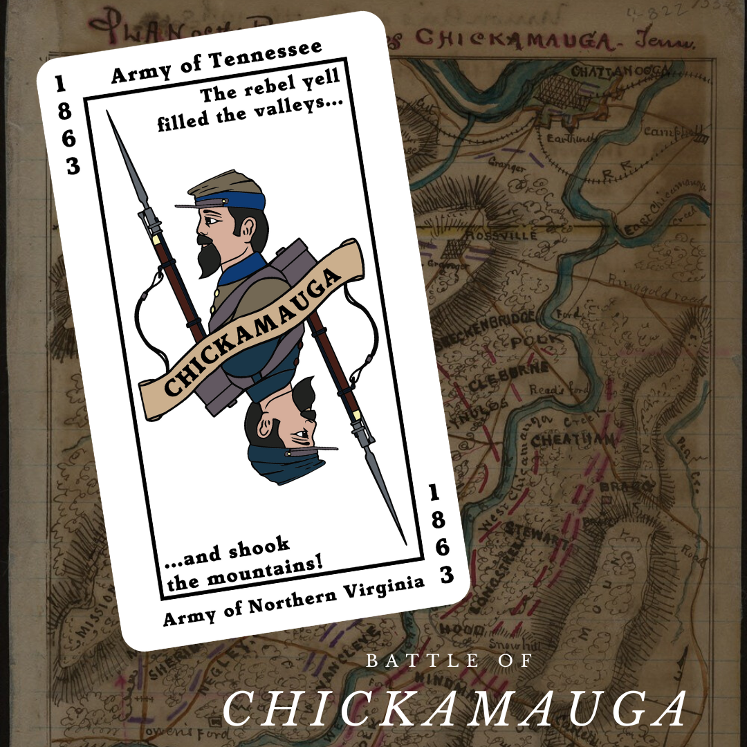 Chickamauga - "The rebel yell filled the valleys and shook the mountains" Stickers/Magnet