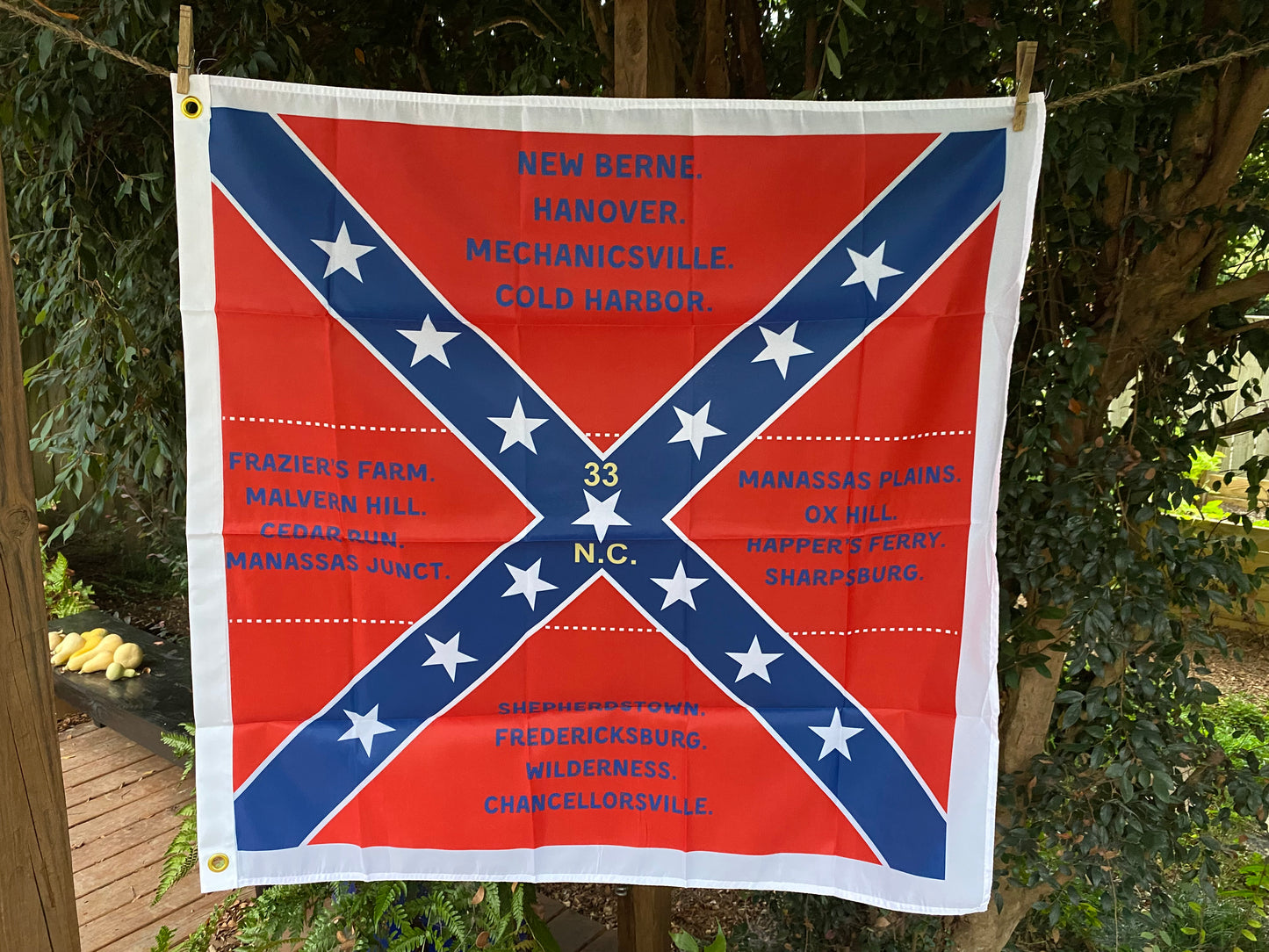 33rd North Carolina Battle Flag House Flag