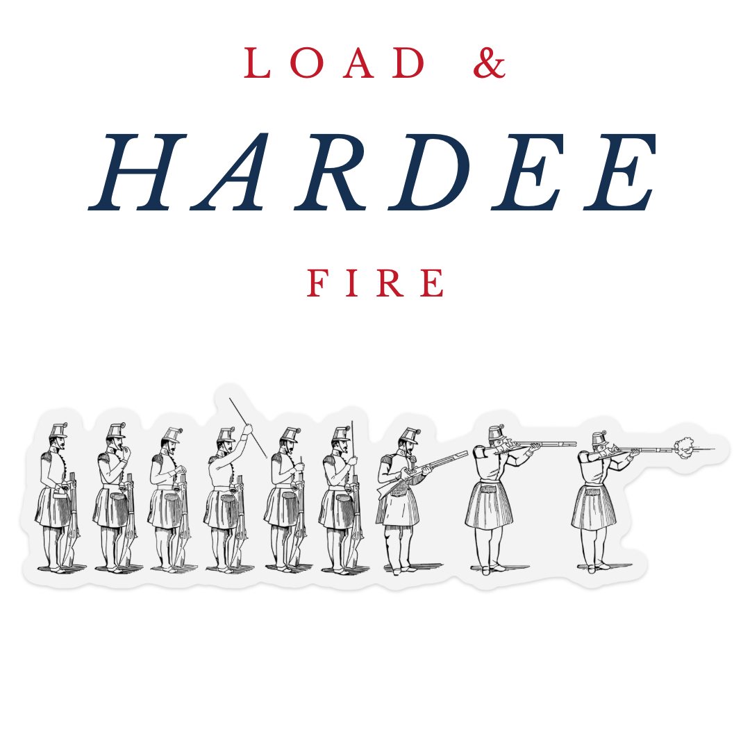 Hardee's Rifle & Light Infantry Tactics Front Adhesive Stickers (Car Window)