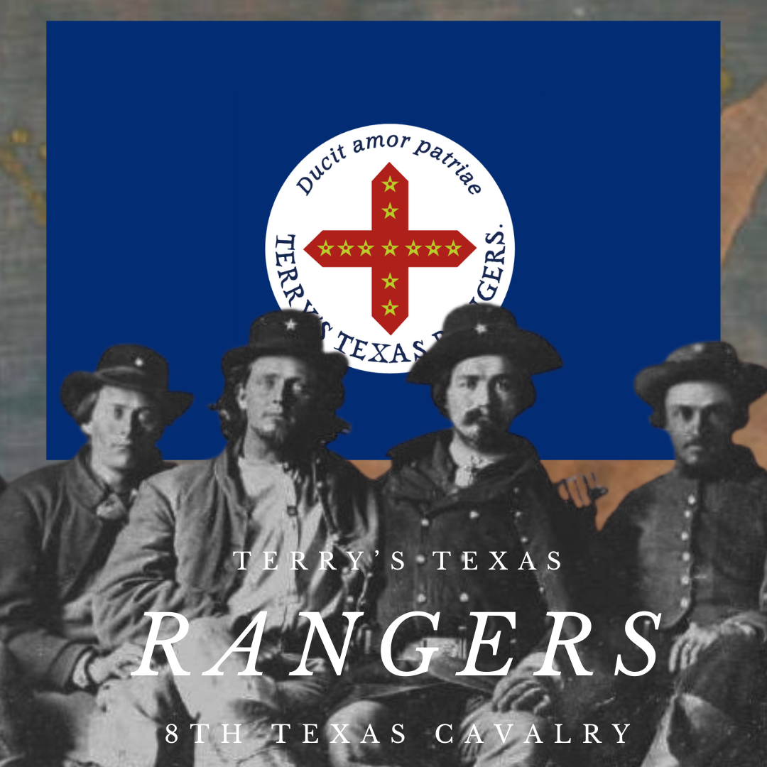 "Ducit amor patriae" Terry's Texas Rangers - 8th Texas Cavalry - Flag House Flag