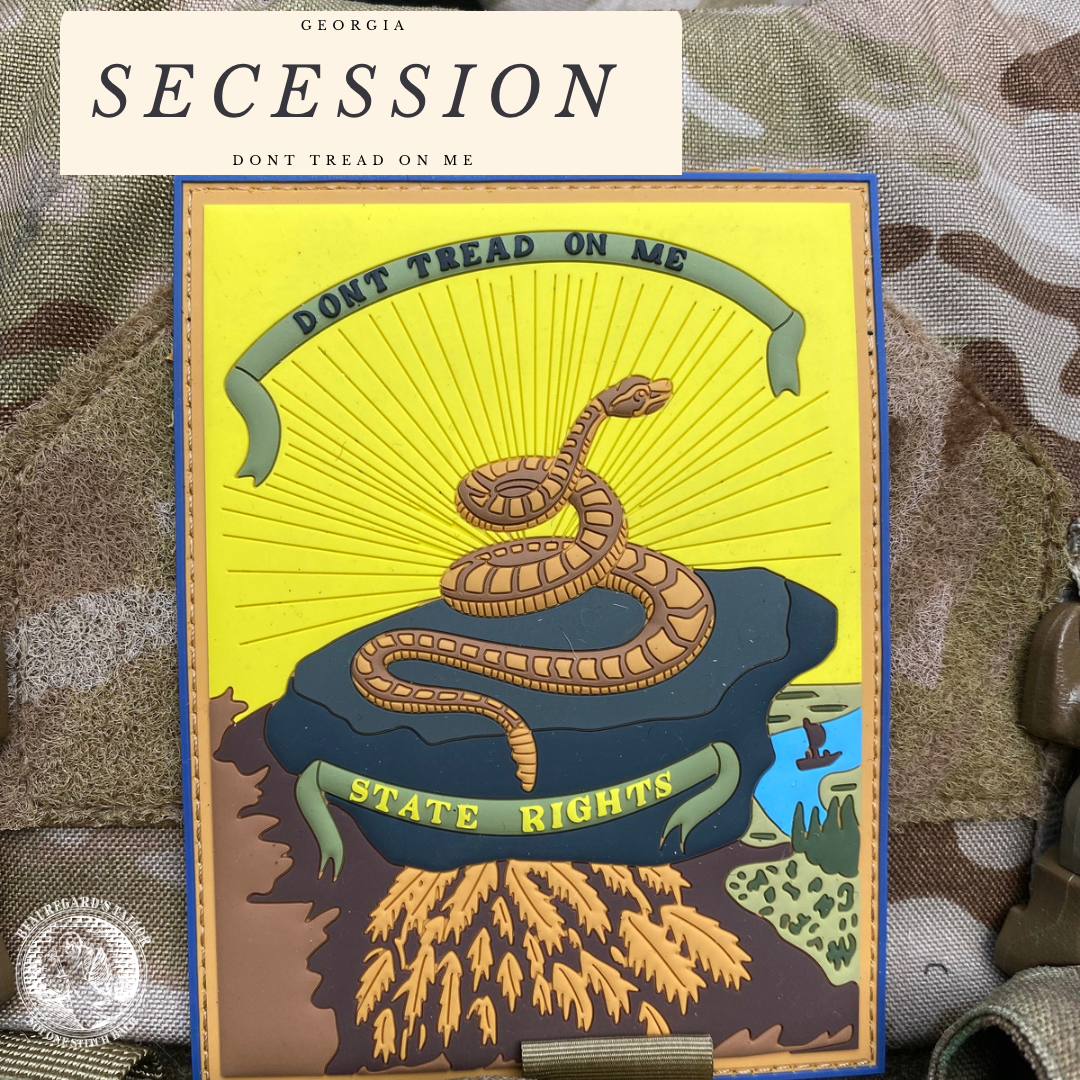 Don't Tread on Me - State Rights - Georgia Secession Flag PVC Patch