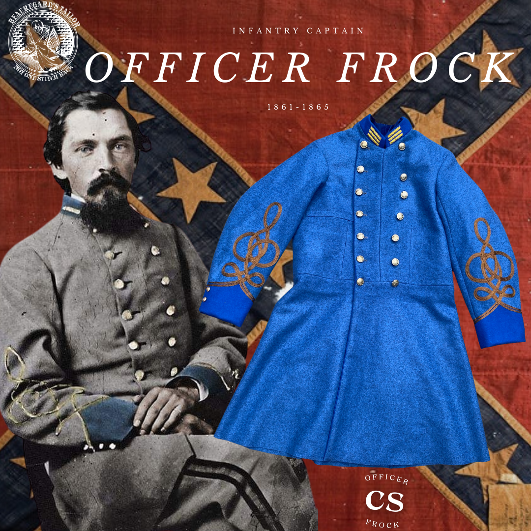 Confederate Officer Frock Coat - Trimmed Company Grade