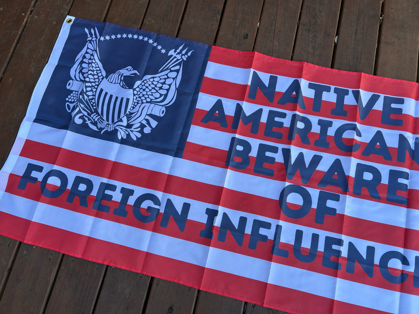 "Beware of Foreign Influence" - Know Nothing Party Flag