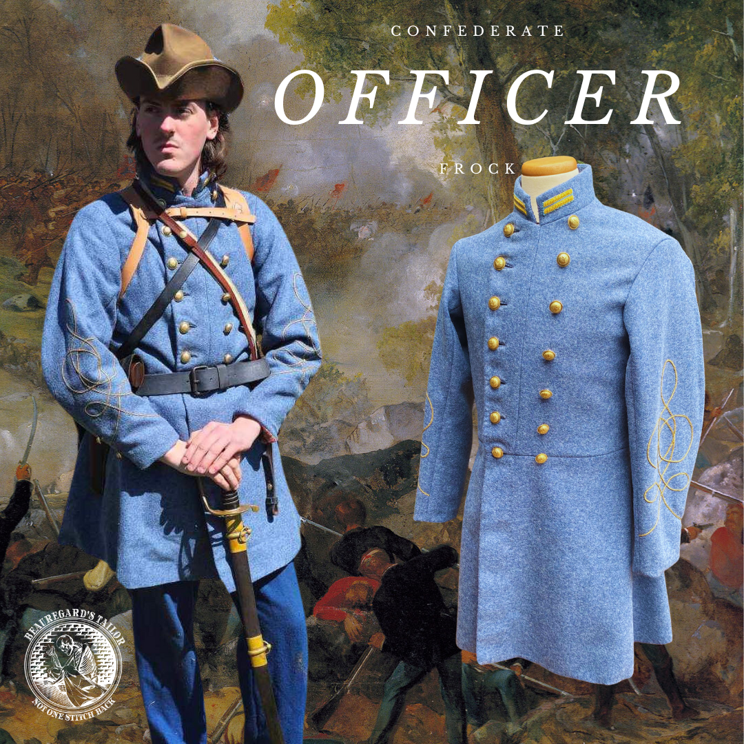 Confederate Officer Frock Coat - Untrimmed Company Grade