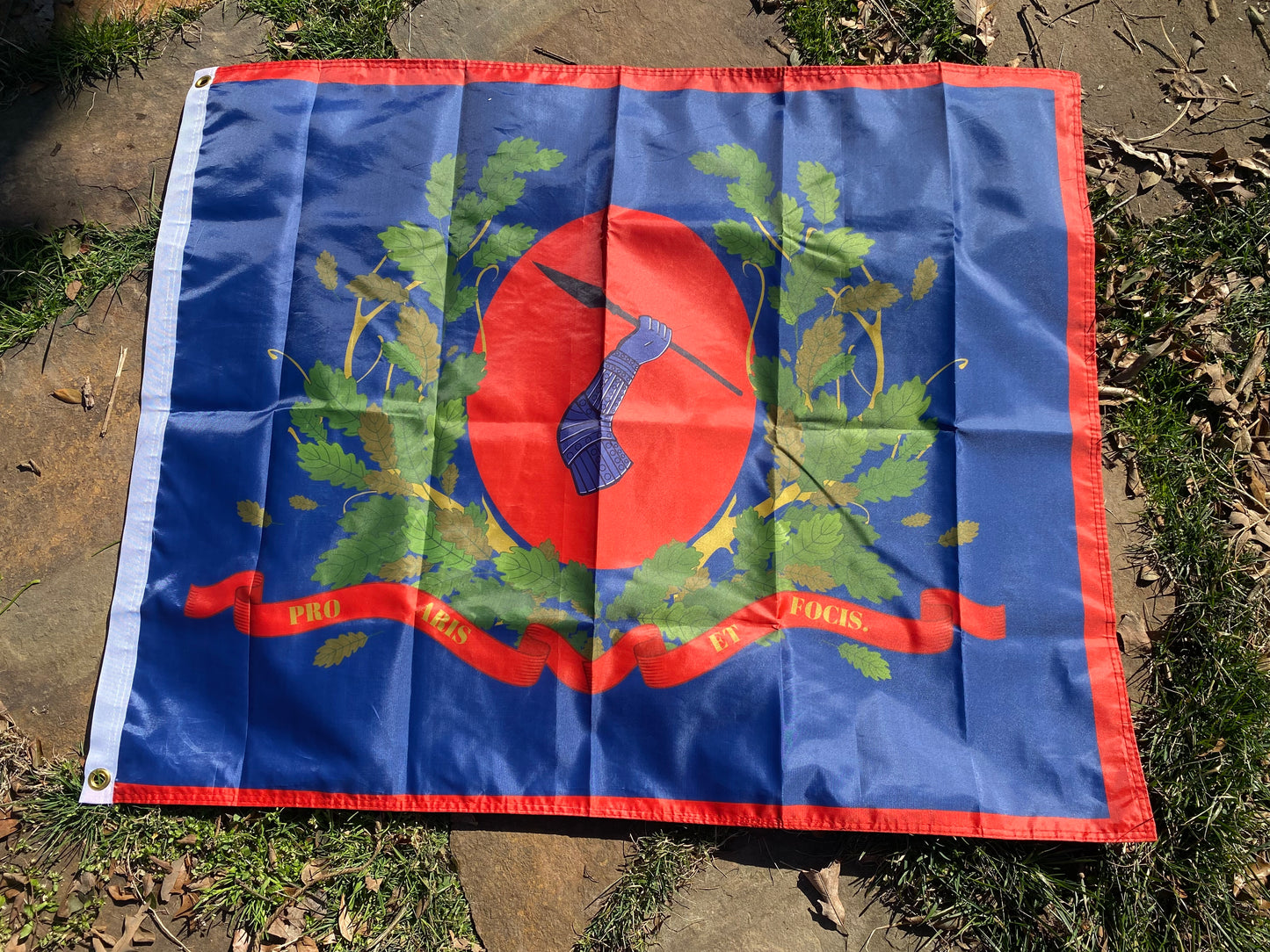 "Pro aris et focis" - "for hearth and home" - 3rd Georgia Regimental House Flag