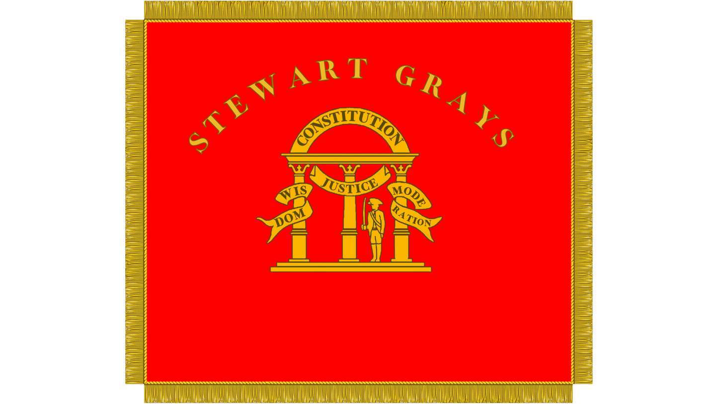 "Liberty's Last Analysis is But the Blood of the Brave." 2nd Georgia Volunteers - Company K Flag