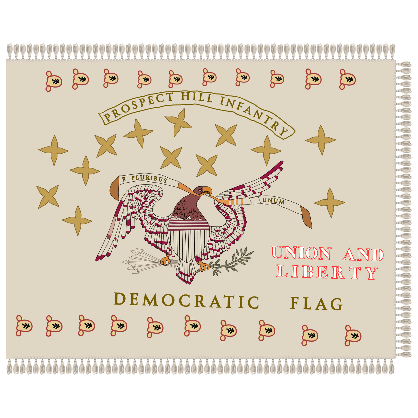 Prospect Hill Infantry (North Carolina) Flag - Stickers/Magnet