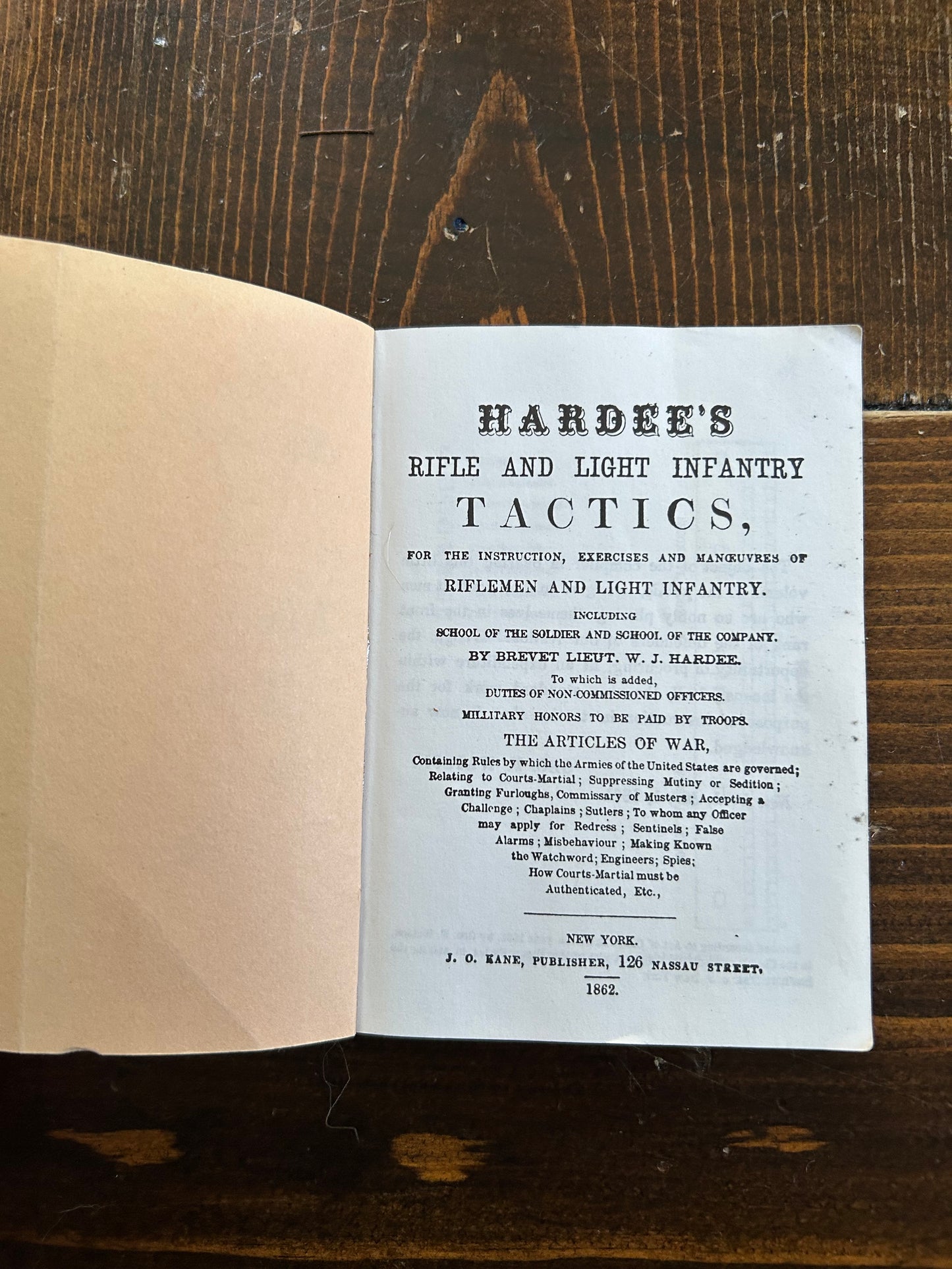 Hardees Infantry Tactics Reproduction Manual