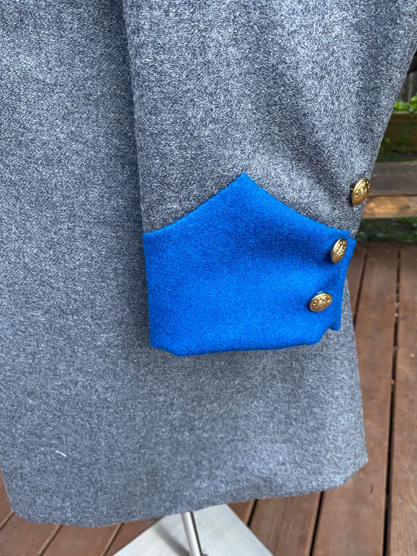 Confederate Officer Frock Coat - Cuff and Collar Trim