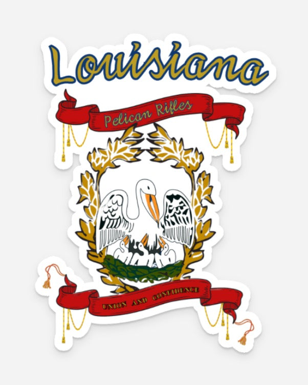 3rd Louisiana Infantry Flag Sticker Set