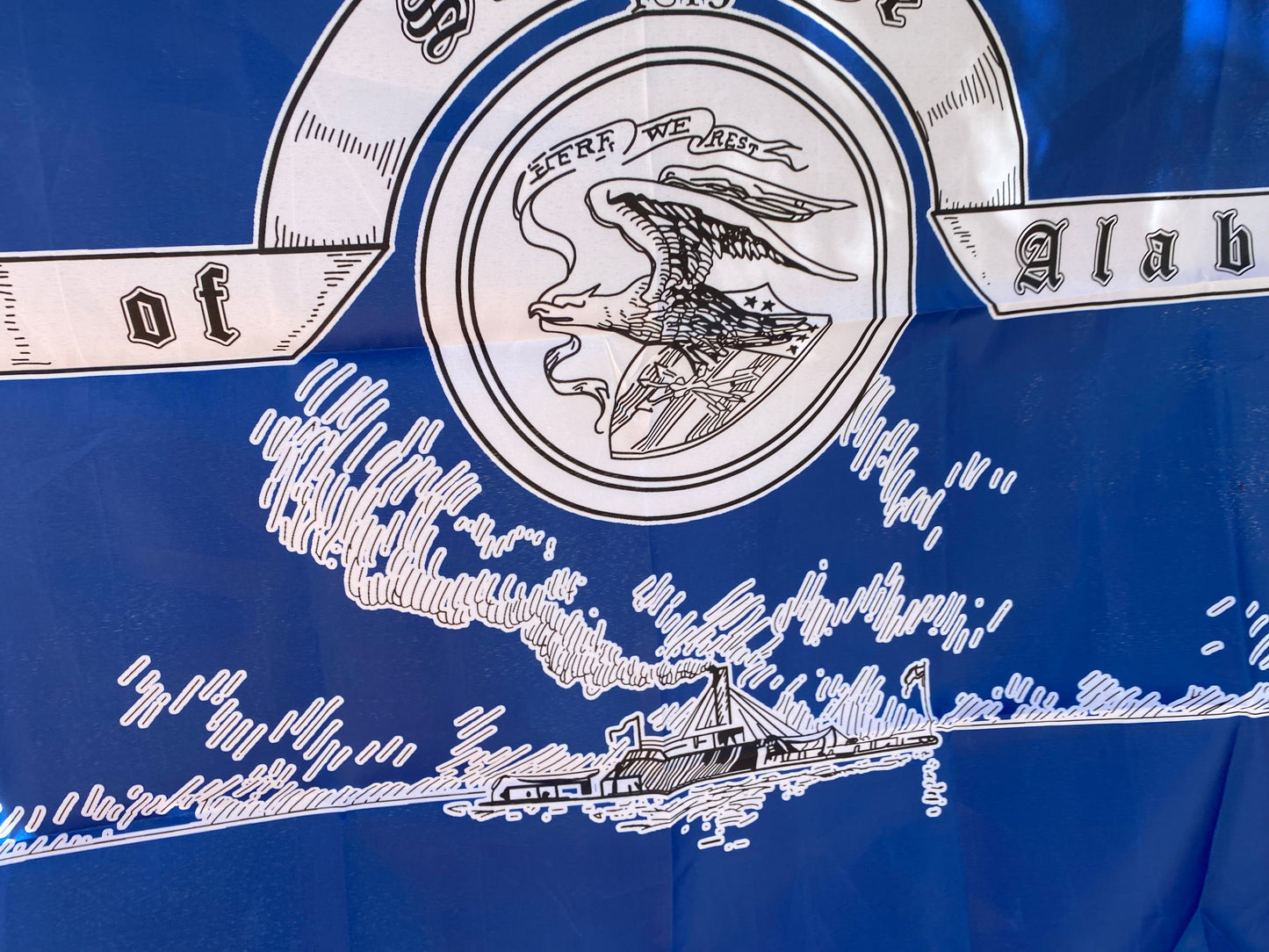 Alabama State Seal & Battle of Mobile Bay House Flag