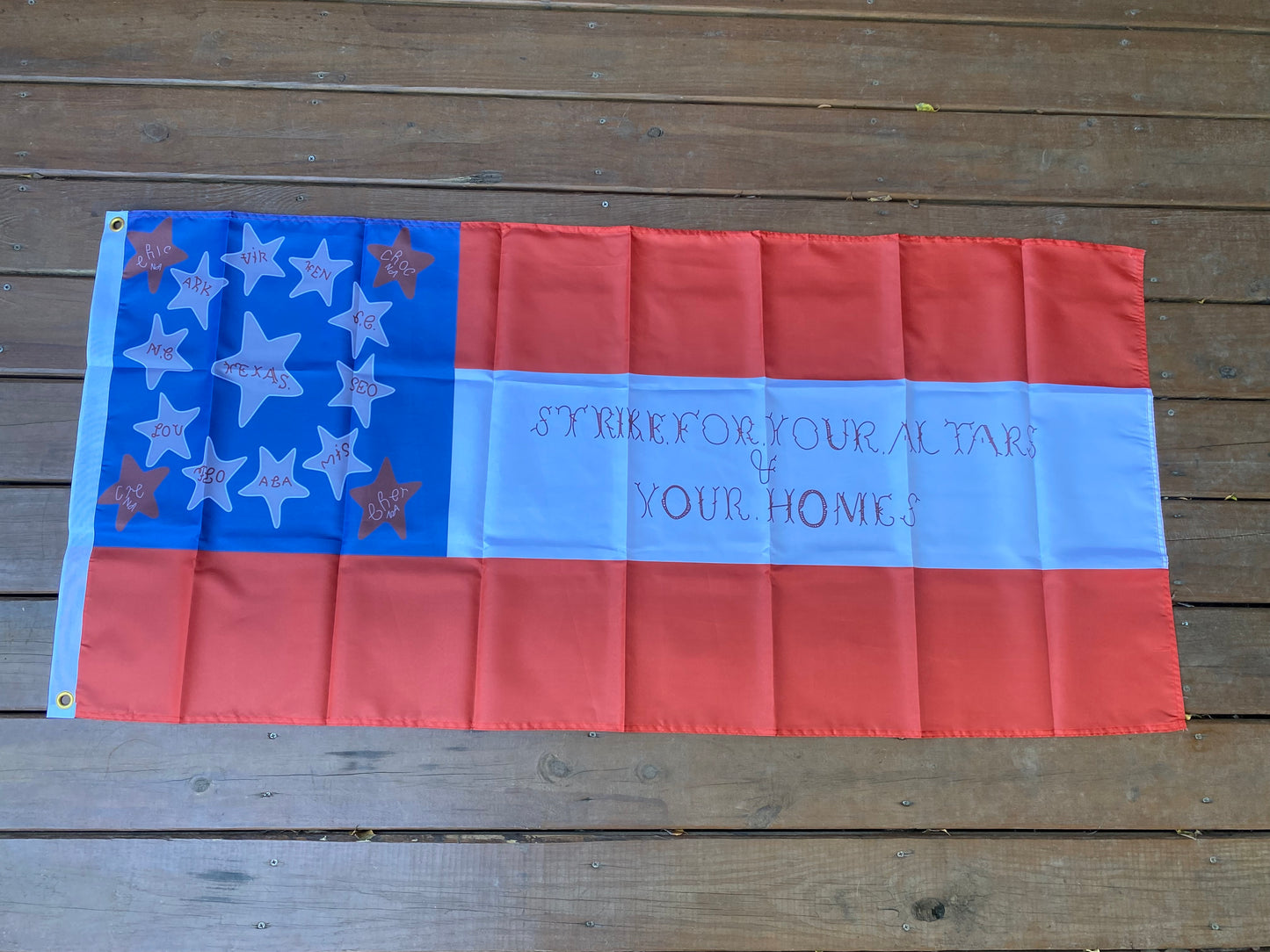 "Strike for Your Altars & Your Homes" 10th Texas Cavalry Flag