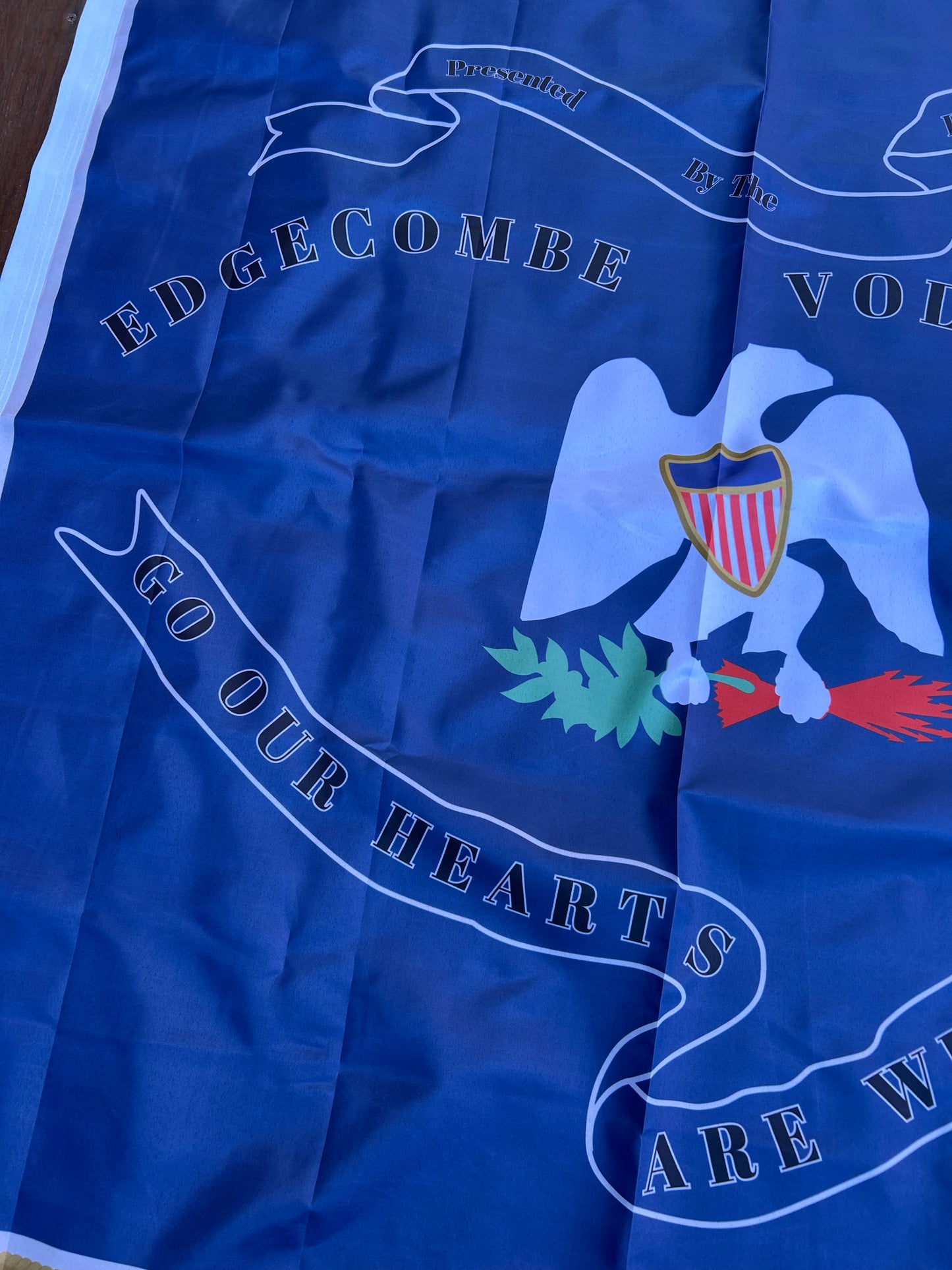 "Go our hearts are with you" Edgecombe Volunteers (North Carolina) Flag - Mexican American War
