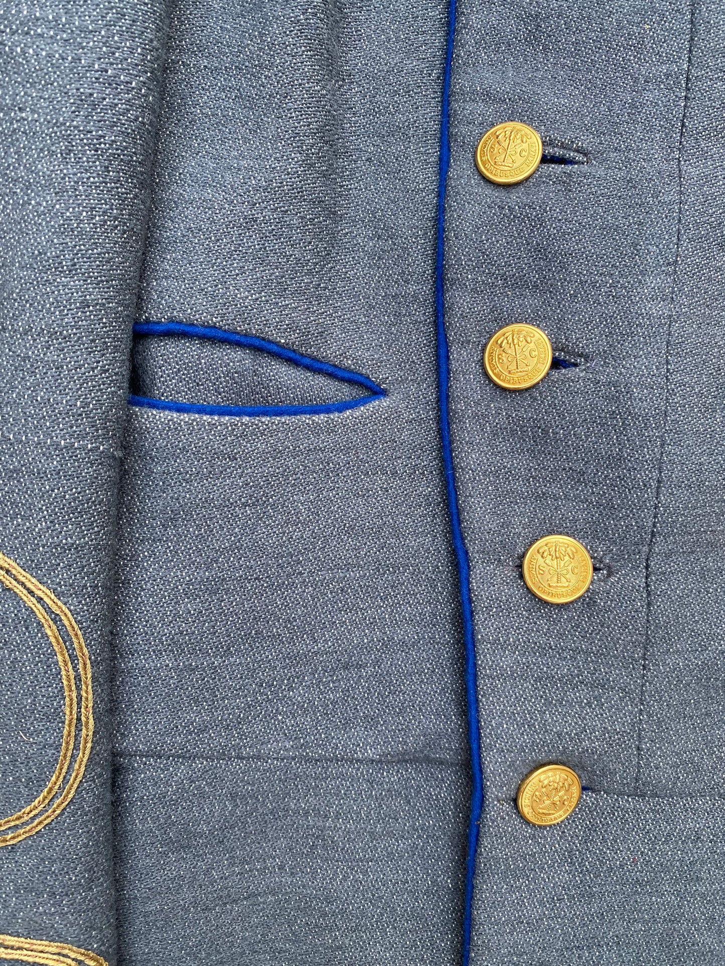 Confederate Officer Frock Coat - Trimmed Jean Company Grade