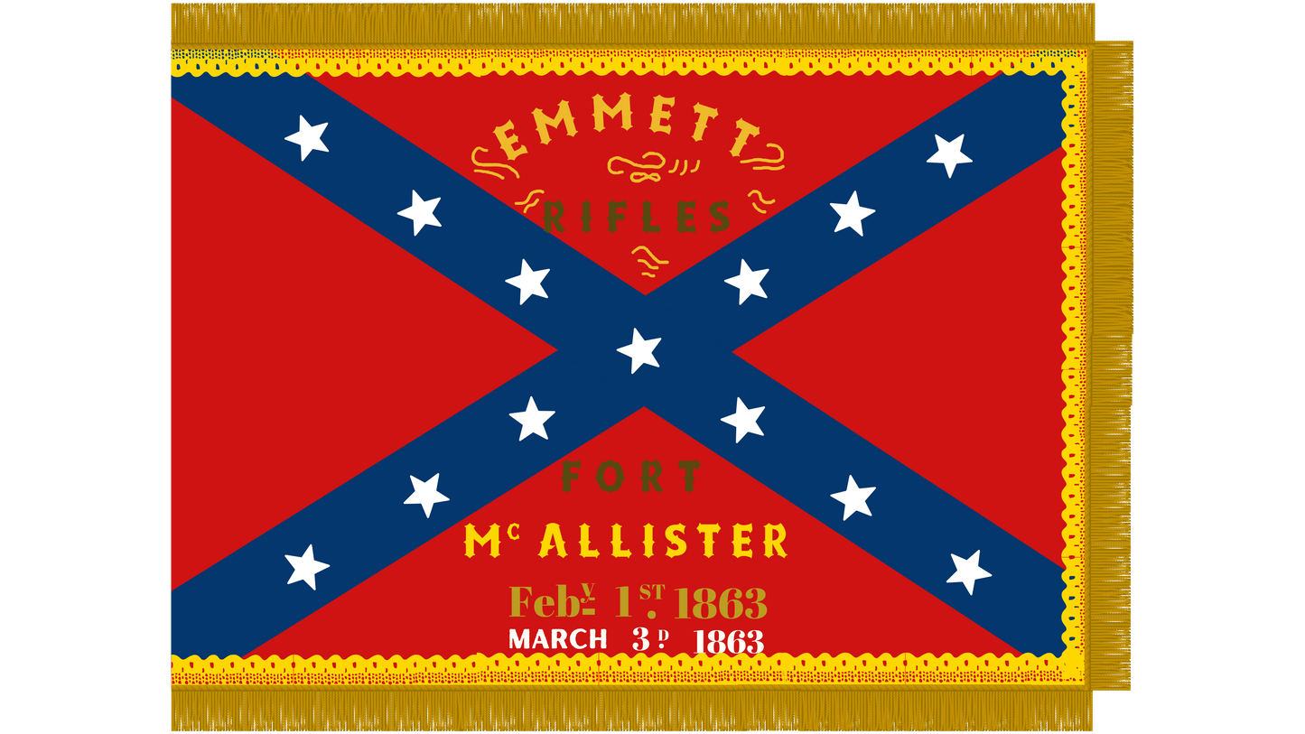 Emmett Rifles - Flag Stickers/Magnet