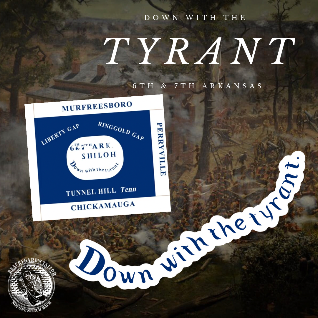 6th and 7th Arkansas Infantry Hardee Flag Sticker Set