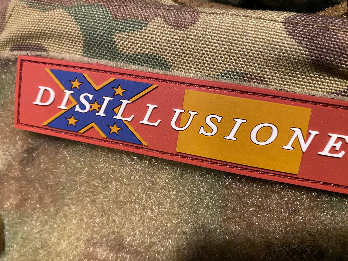 "Disillusioned" Third National Flag Morale PVC Patch - Subdued Colors