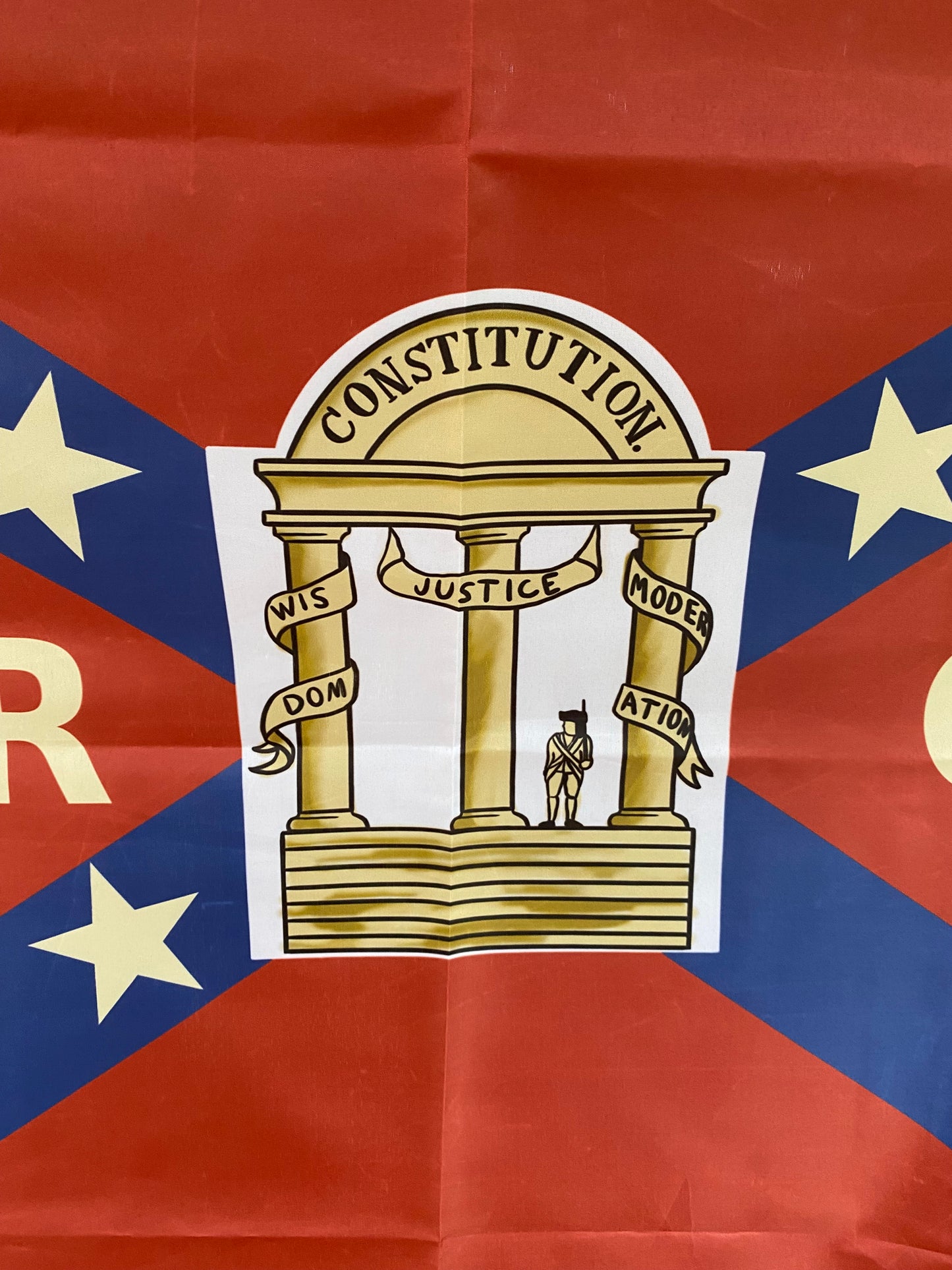 42nd Georgia 15 Star Battle Flag House Flag