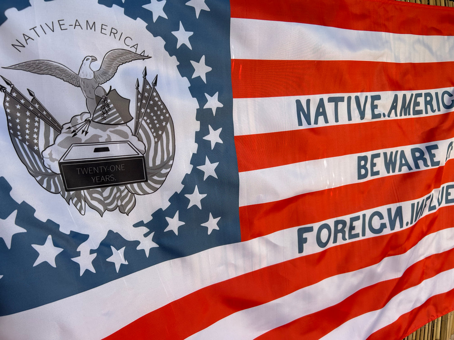 "Beware of Foreign Influence" - Know Nothing Party Flag