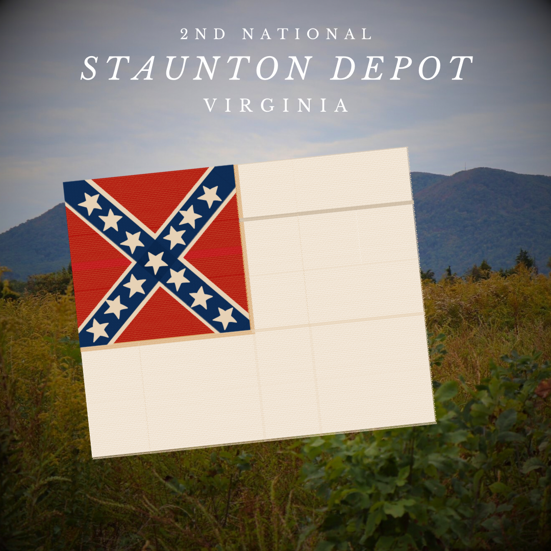 Staunton Depot 2nd National Flag Stickers