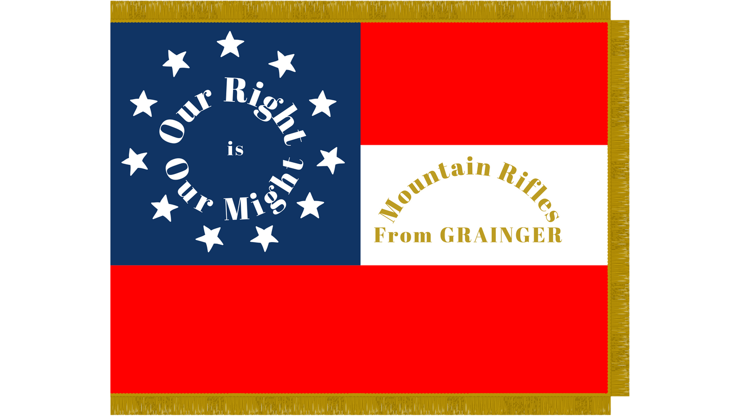 "Our Right is Our Might" 37th Tennessee - Company K Flag