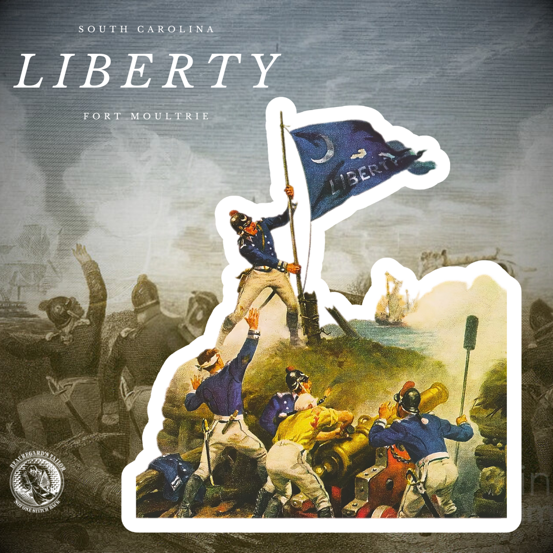 Raising the Flag over Fort Moultrie Stickers