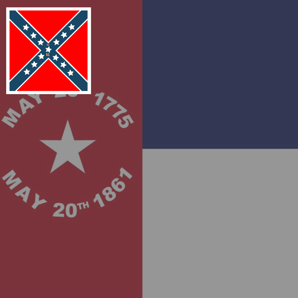 North Carolina Battle Flag Sticker Set