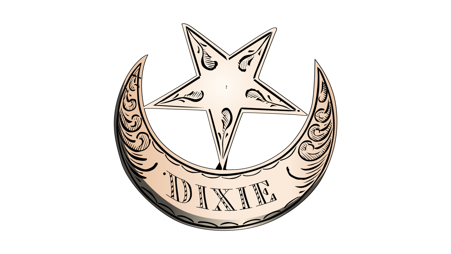 "Dixie" Star and Crescent Insignia - Stickers/Magnets