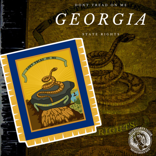"State Rights - Don't Tread on Me" Georgia Secession Flag Stickers