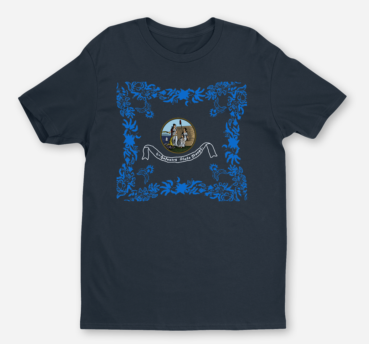 "Deeds Not Words" 6th North Carolina Flag Shirt