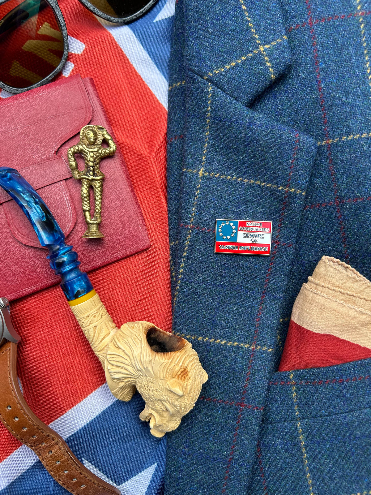 "Native Southerners Beware of Yankee Influence" Lapel Pins