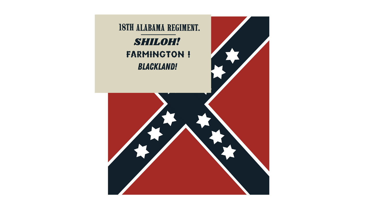 18th Alabama Battle Flag Stickers