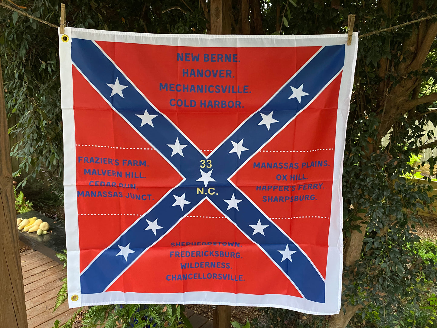 33rd North Carolina Battle Flag House Flag