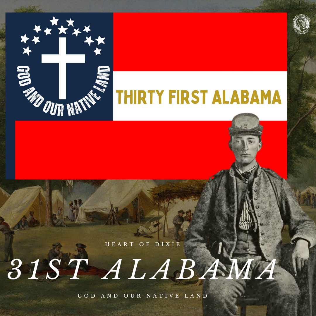 31st Alabama Colors "God And Our Native Land" Stickers