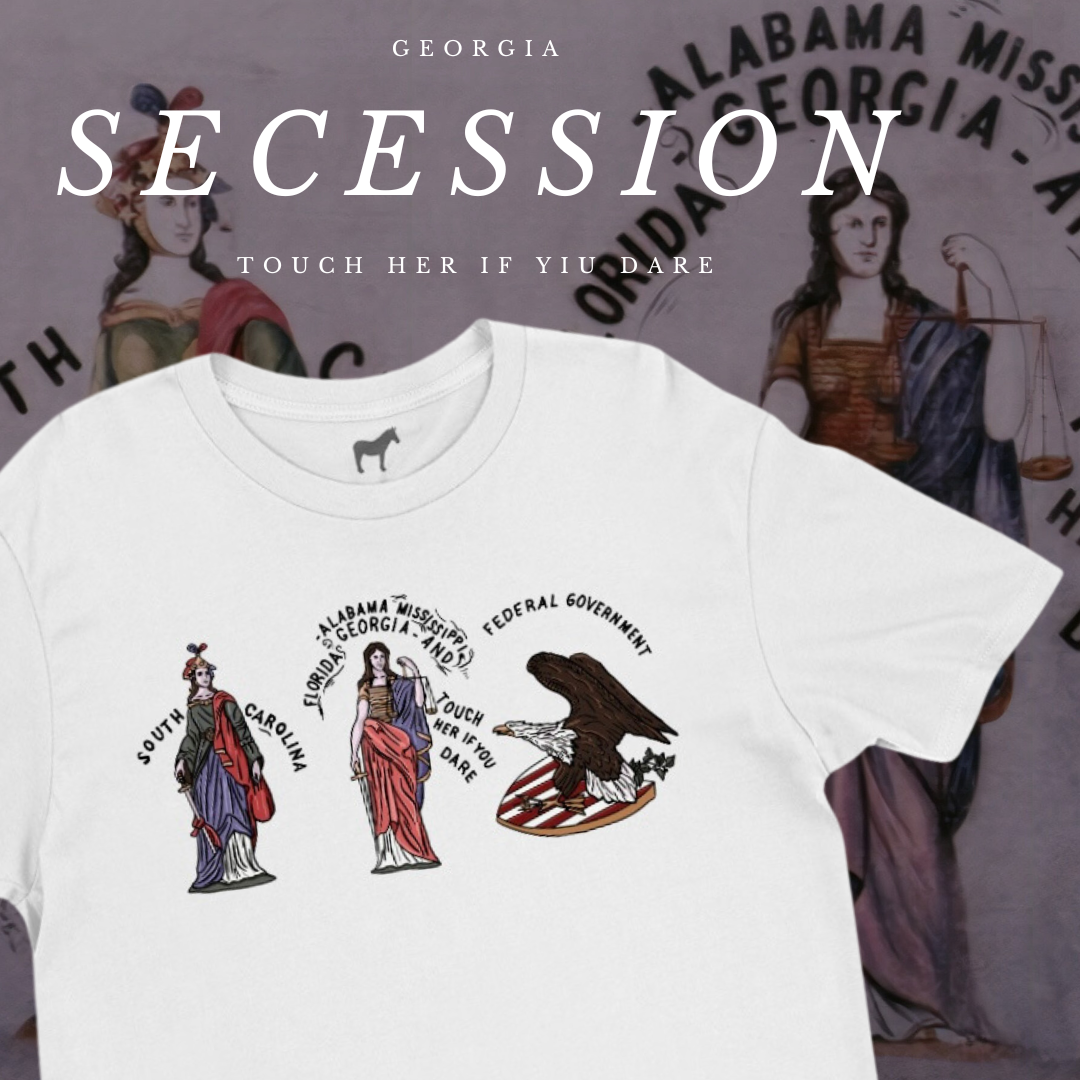 “Touch her if you dare” Savannah, Georgia Secession Flag Shirt