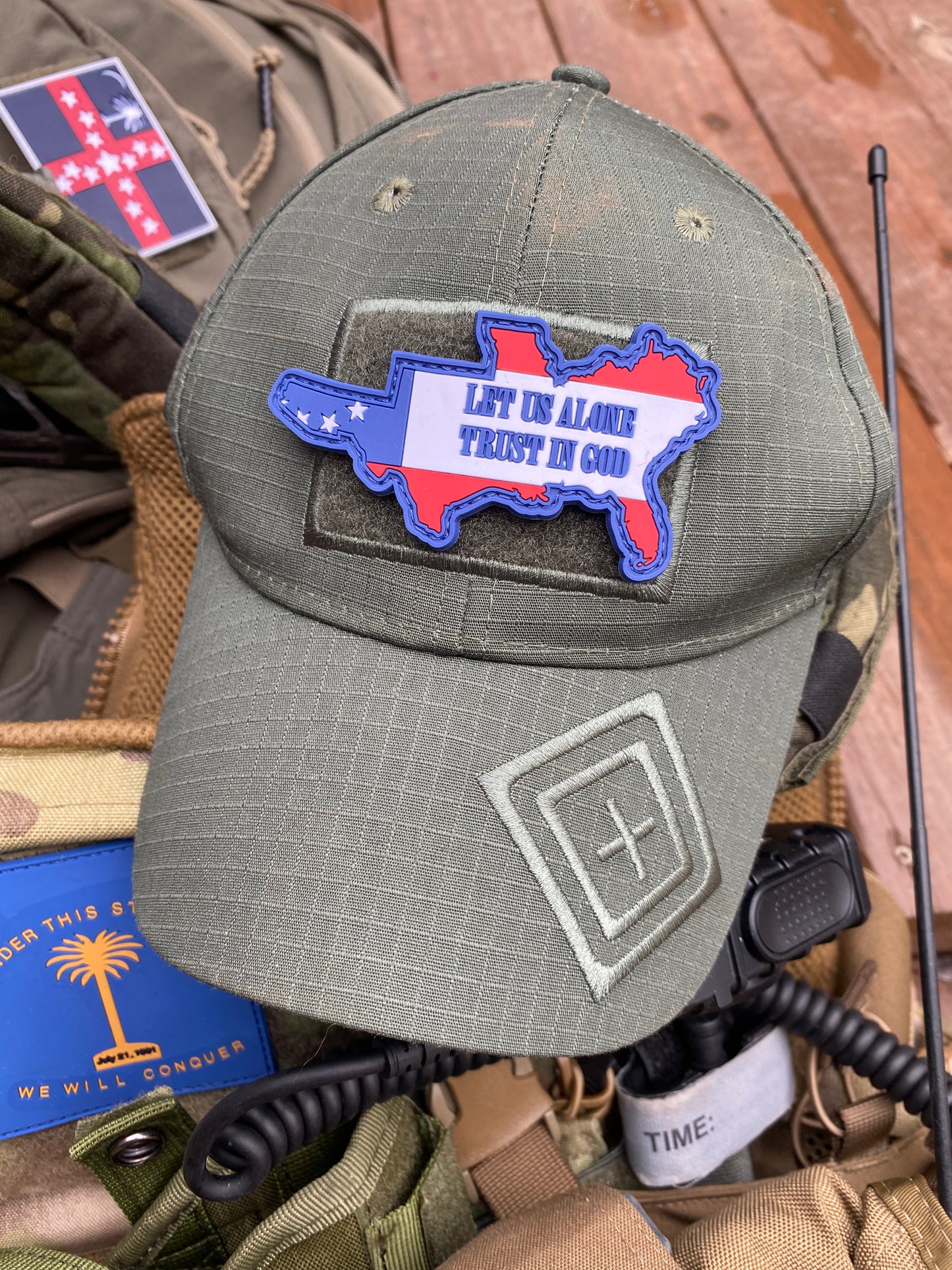 "Let us alone - Trust in God" PVC Morale Patch