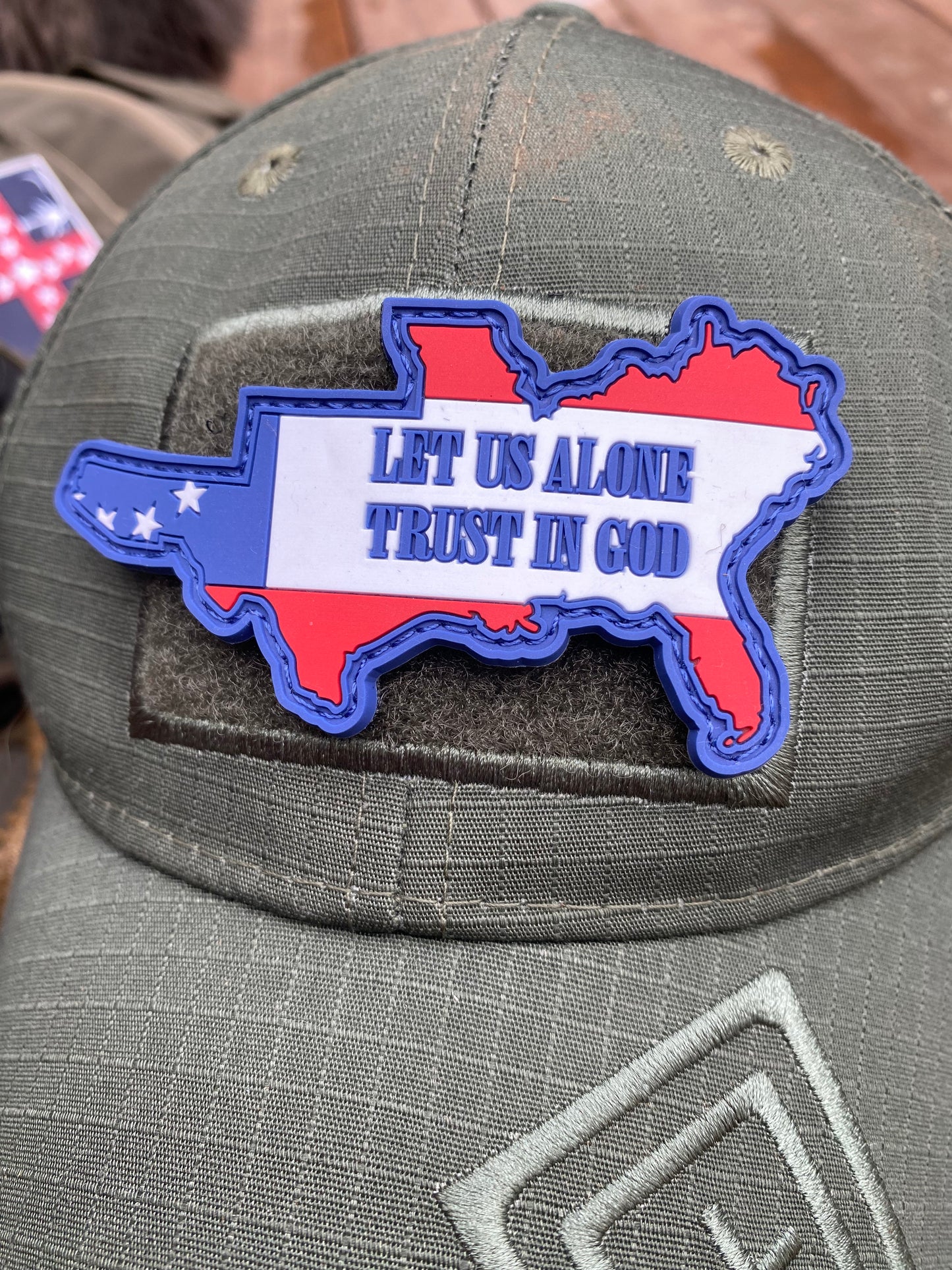 "Let us alone - Trust in God" PVC Morale Patch