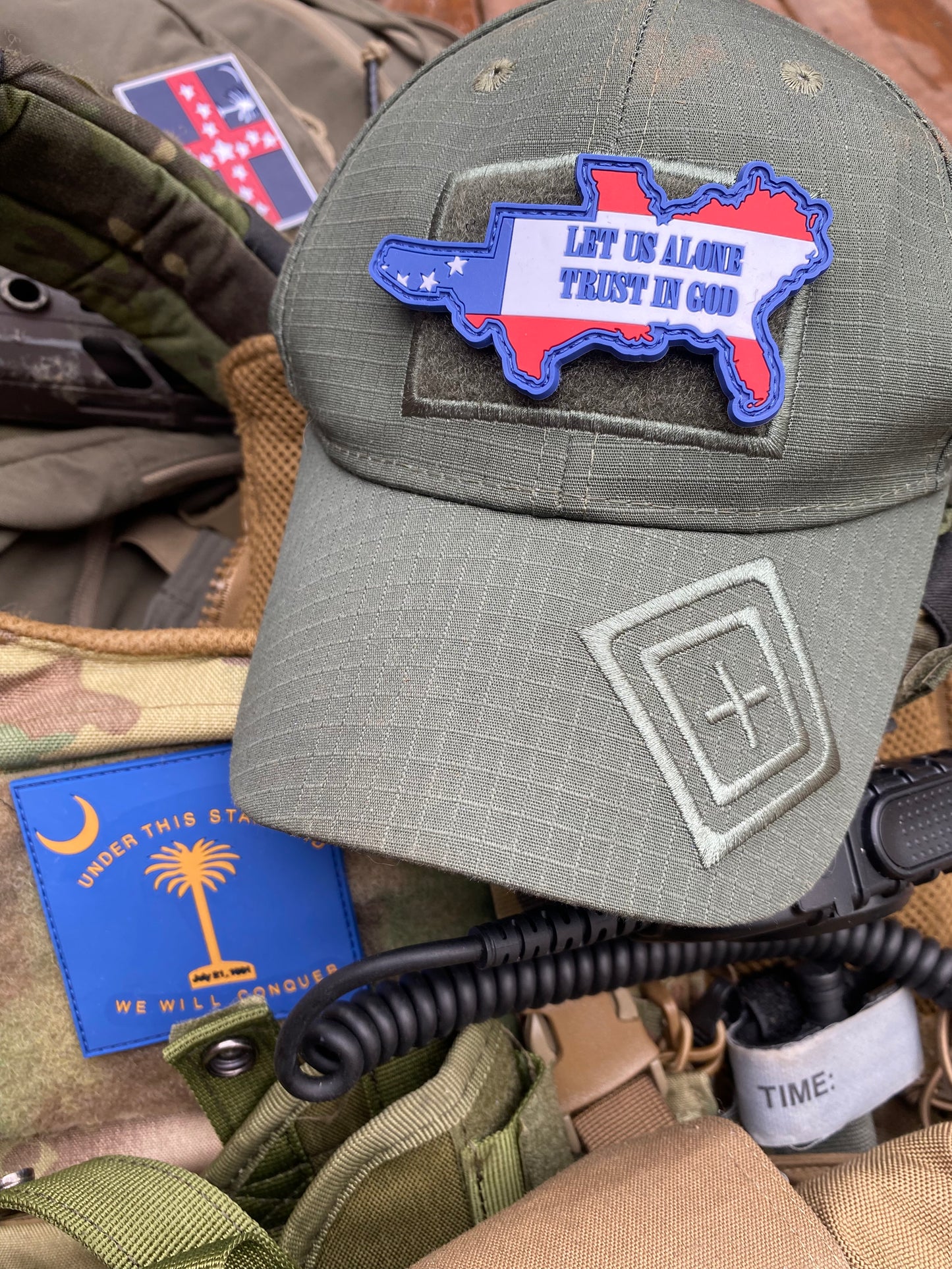 "Let us alone - Trust in God" PVC Morale Patch