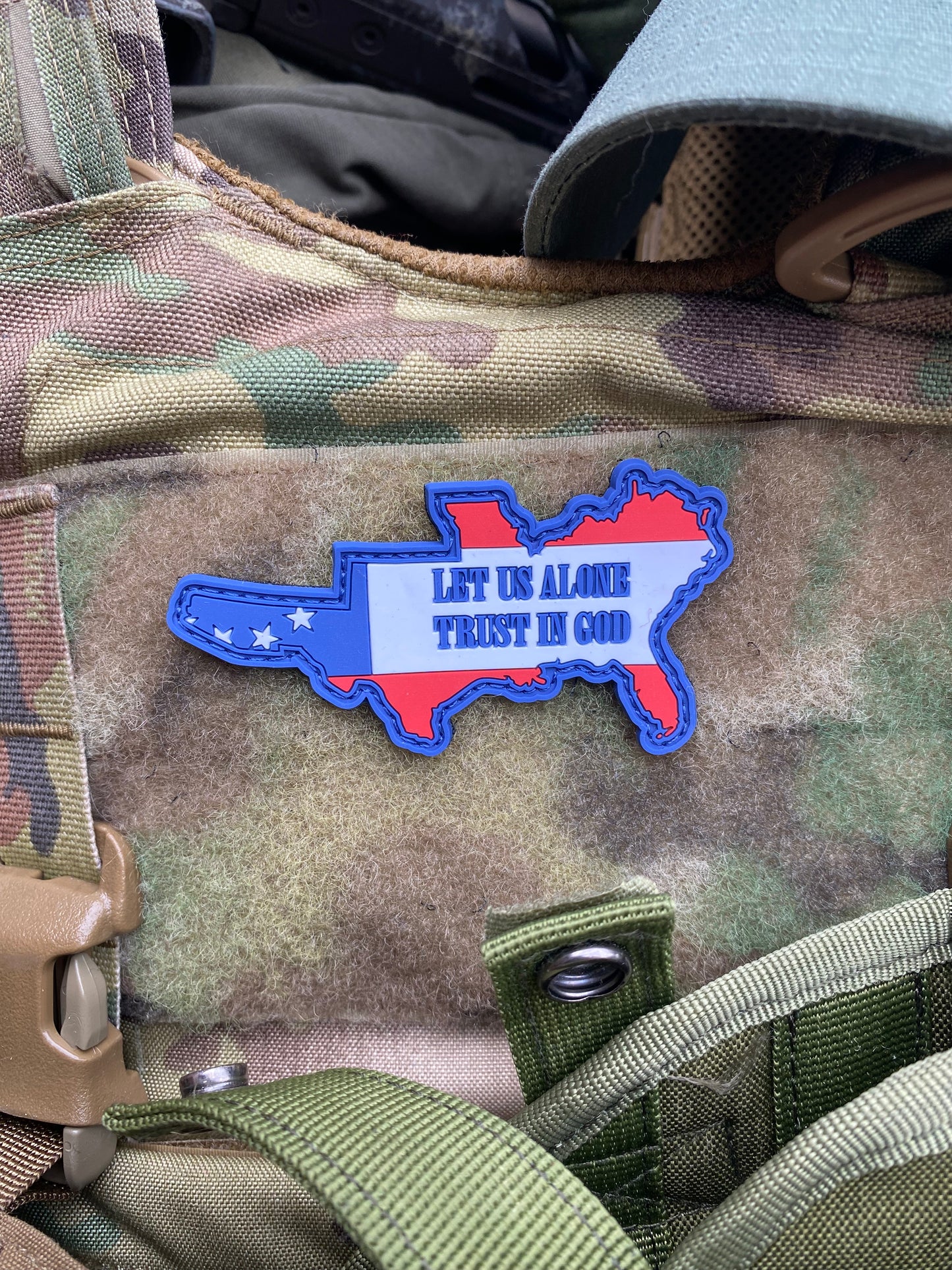 "Let us alone - Trust in God" PVC Morale Patch
